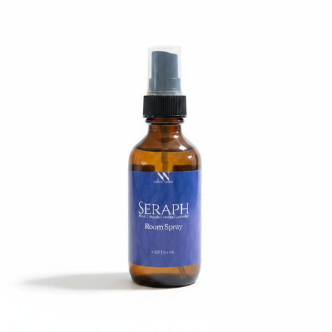 Seraph Room Spray bottle angled view on a white background