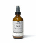 Zen Magnesium Lotion (Unscented) 4oz spray bottle with white mandala-patterned label on a white background
