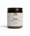 Zen Magnesium Cream (Unscented) 8oz jar with light gray mandala-patterned label on a white background