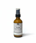 Zen Magnesium Lotion (Unscented) 2oz spray bottle with white mandala-patterned label on a white background