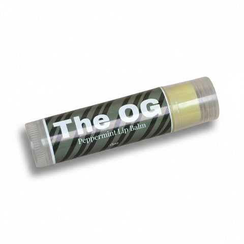 The OG Peppermint Lip Balm tube by Flor y Fuego