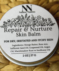 Natura Nutrire Repair & Nurture Skin Balm container on a woven surface