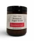 Botanical Sugar Scrub jar in Strawberry Coco scent on a white background
