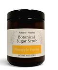 Botanical Sugar Scrub jar in Pineapple Papaya scent on a white background